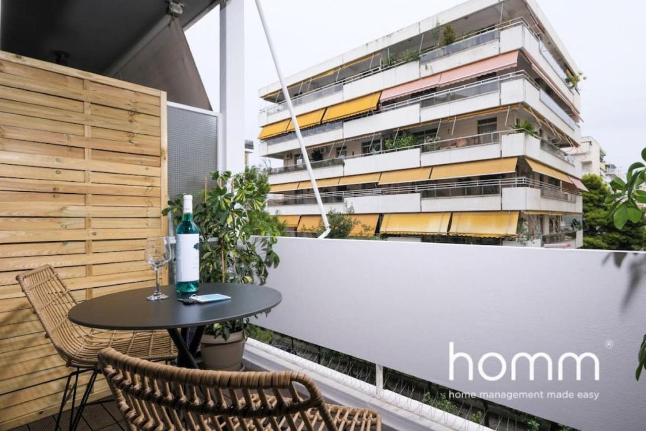 Athens Riviera Homm Flat 4 Min Walk From Beach, Thiseos Str Luaran gambar