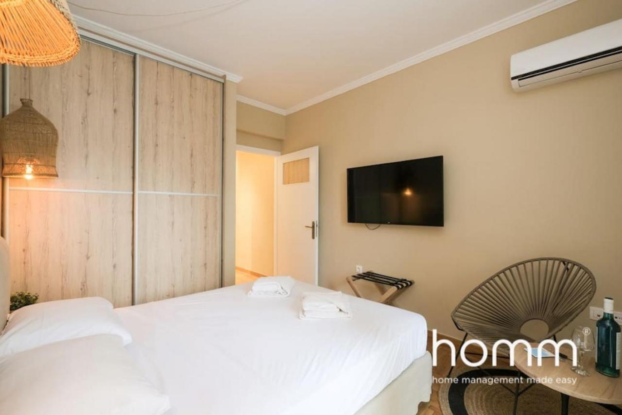 Athens Riviera Homm Flat 4 Min Walk From Beach, Thiseos Str Luaran gambar